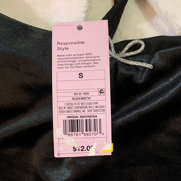 Wild Fable Black Satin Gloves and Top Set - Picture 3 of 5